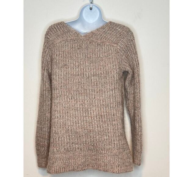 Abercrombie Womens v-neck pullover sweater normcore beige mom basic SIZE XS - Picture 2 of 8